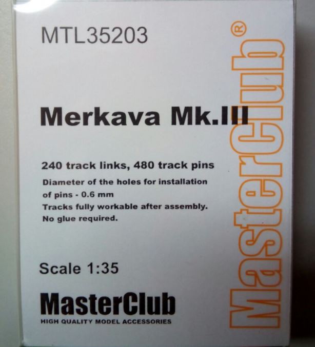 MTL35203 MasterClub Металлические траки для Merkava Mk.III Масштаб 1/35
