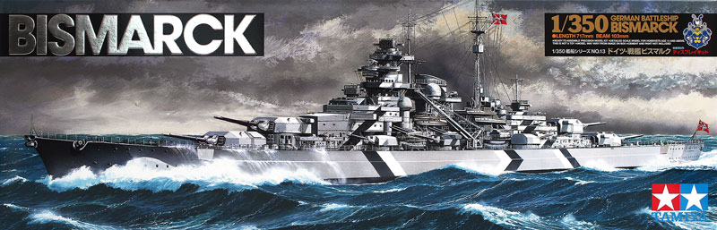 78013 Tamiya Немецкий линкор Bismarck Масштаб 1/350