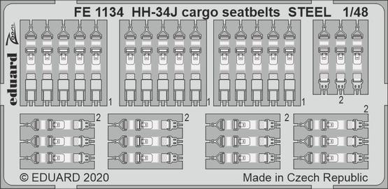 FE1134 Eduard HH-34J cargo seatbelts STEEL (Trumpeter)1/48