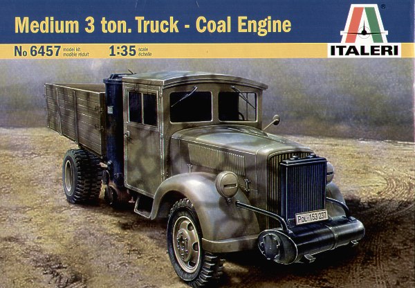 Сборная модель 6457 Italeri Грузовик Medium 3 ton Truck-Coal Engine (Опель Блитц) 