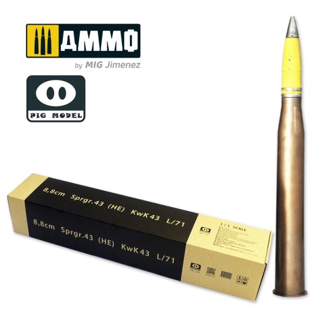 PMODEL004 AMMO MIG Снаряд 8.8cm Sprgr 43 (HE) kwk43 L71 1/1