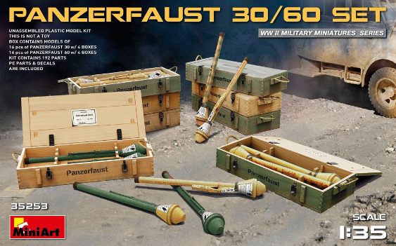 35253 MiniArt Германские гранатометы Panzerfaust с ящиками Масштаб 1/35