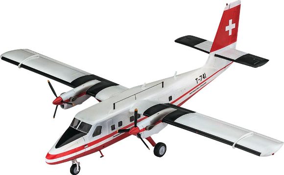 Сборная модель 03954 Revell Пассажирский самолет Де-Хэвиленд Канада DHC-6 Твин Оттер "swisstopo" 