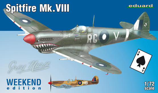 7442 Eduard Британский истребитель Spitfire Mk.VIII (Weekend) 1/72