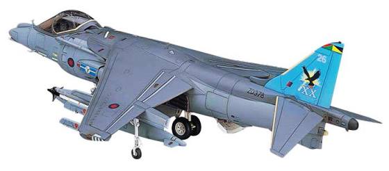  Сборная модель 07236 Hasegawa Самолет Harrier Gr Mk.7 Royal Air Force 