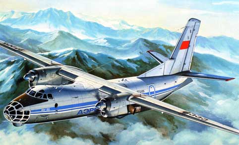  Сборная модель 14472 Восточный Экспресс Самолет воздушного наблюдения Ан-30Б 1/144