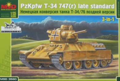 Сборная модель 3580 MSD-Maquette Немецкая модификация танка Т-34/76 позднего выпуска 
