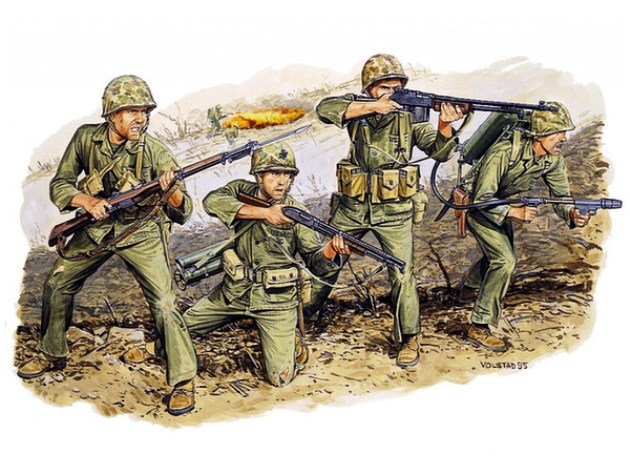 6038 Dragon Американская моская пехота (Иводзима 1945) 1/35