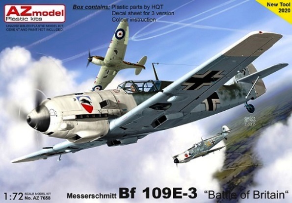 7658 AZmodel Немецкий истребитель Bf 109E-3 „Battle of Britain“ 1/72