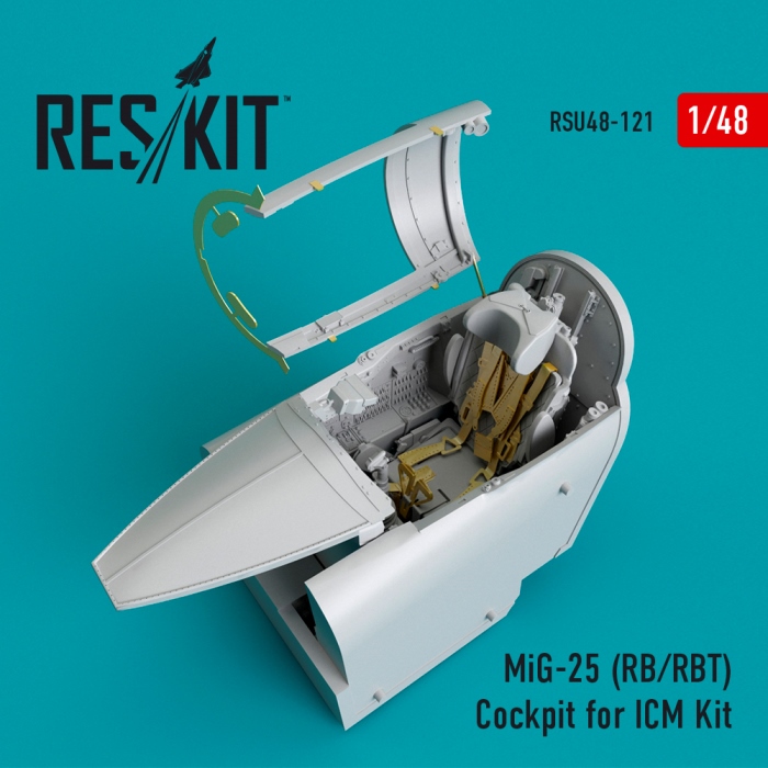 RSU48-0121 RESKIT MiG-25 (RB/RBT) Cockpit (for ICM) 1/48