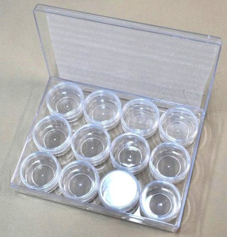 9011 Jas Набор баночек в пластиковой коробке (12 баночек)