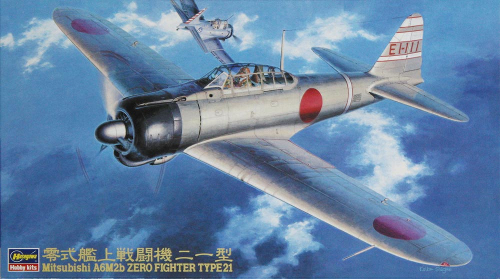 09143 Hasegawa Самолет A6M2b ZERO FIGHTER TYPE 21 (ZEKE) 1/48