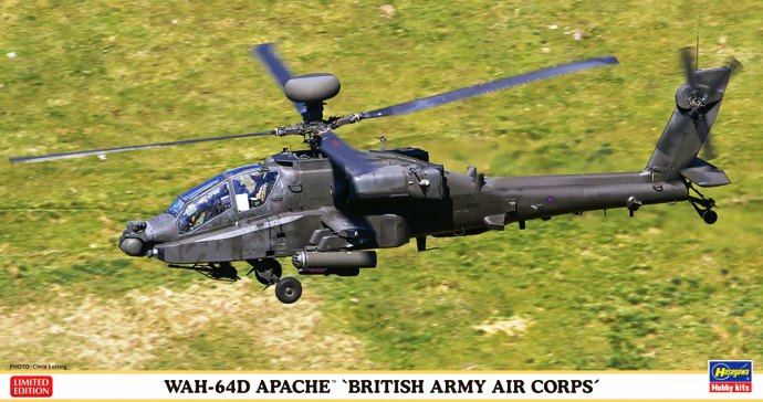 07445 Hasegawa Вертолёт WAH-64D Apache "British Army Air Corps" Масштаб 1/48
