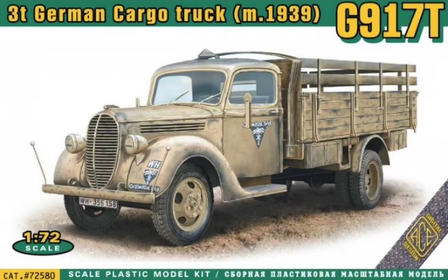 72580 ACE G917T 3t German Cargo truck (metal cab) 1/72