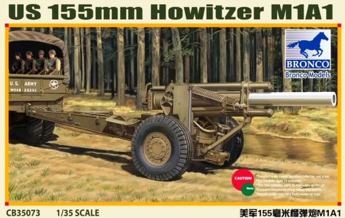 CB35073 Bronco Models Гаубица M1A1 155mm 1/35