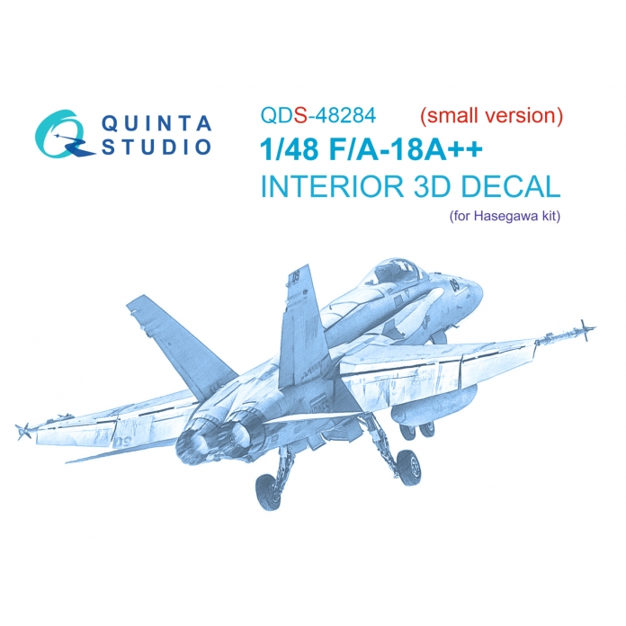 QD48284 Quinta 3D Декаль интерьера кабины F/A-18A++ (для Hasegawa) 1/48