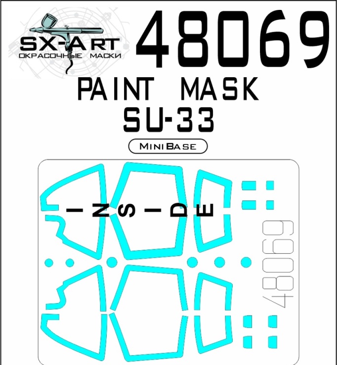 48069 SX-Art Окрасочная маска для Su-33 (MiniBase) 1/48