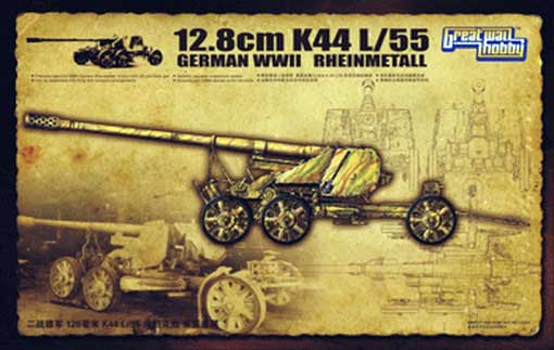 Сборная модель L3523 Great Wall Hobby Немецкая противотанковая пушка 12.8 cm K 44 L/55 