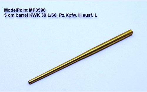 MP3590 Model Point 5 см ствол KWK 39 L/60 для Pz.Kpfw. III ausf. L (Tamiya 35215) Масштаб 1/35
