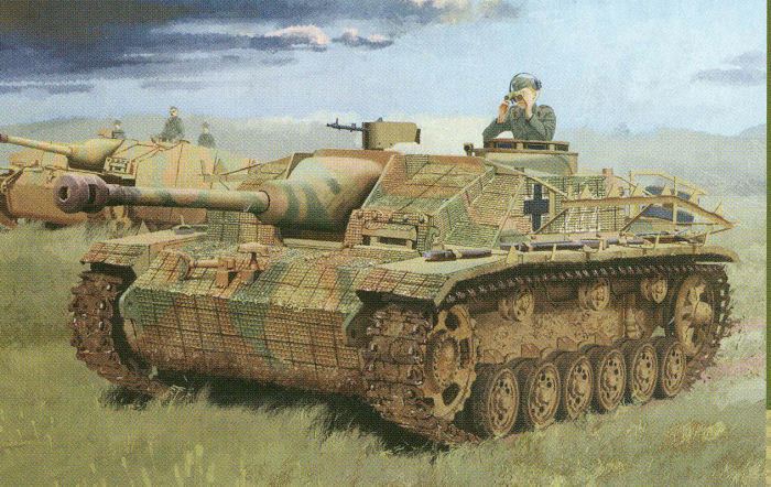 Сборная модель 6633 Dragon Немецкое самоходное орудие StuG III Ausf.G (поздняя версия с циммеритом, июль 1944 год)