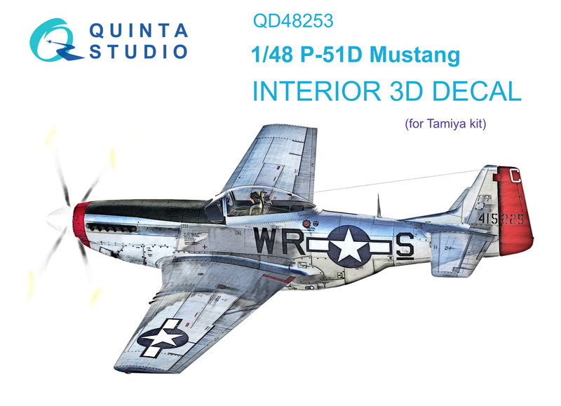 QD48253 Quinta 3D Декаль интерьера кабины P-51D (Tamiya) 1/48