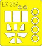 EX257 Eduard Маски для LaGG-3 (ICM)1/48