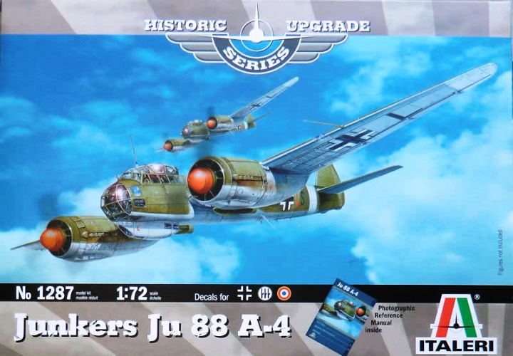  Сборная модель 1287 Italeri Немецкий самолёт Юнкерс Ju-88 A4 