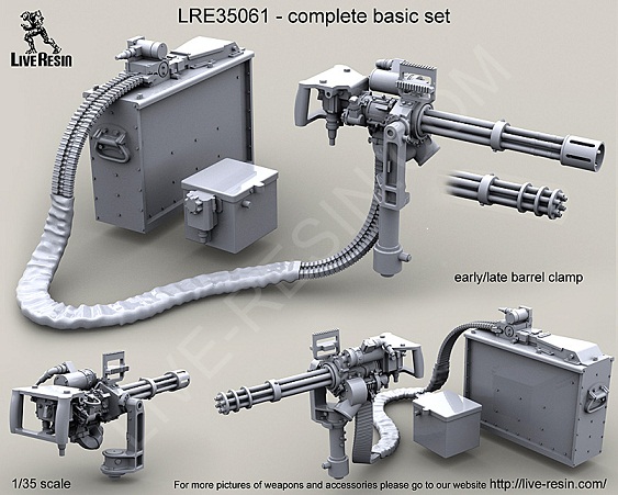 LRE35061 Live Resin Пулемёт M134D на универсальной стойке 1/35