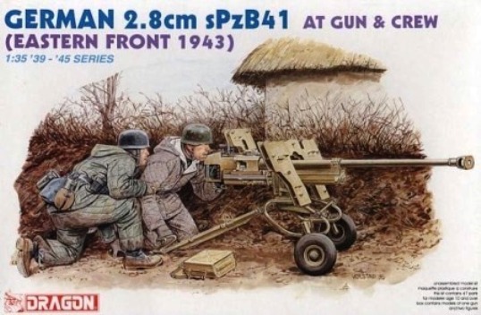 6056 Dragon Противотанковое ружье 2.8 cm sPzB41 с расчетом (восточный фронт) Масштаб 1/35