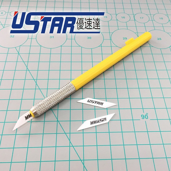 91902 U-STAR Нож с цанговым зажимом (3 керамических лезвия в комплекте)