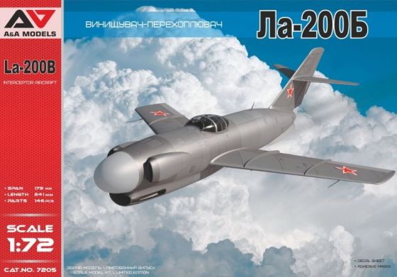 Сборная модель 7205 A&A Models Самолет Ла-200Б 