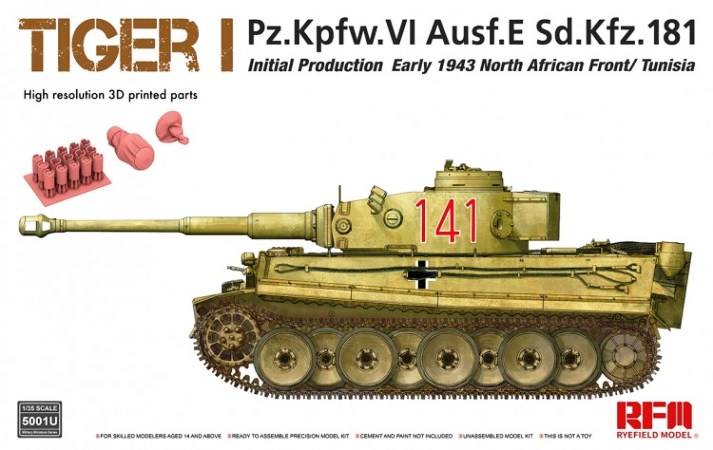 5001U RFM Танк Pz.Kpfw.VI Aust.E Sd.Kfz.181 Tiger I (первая версия) 1/35