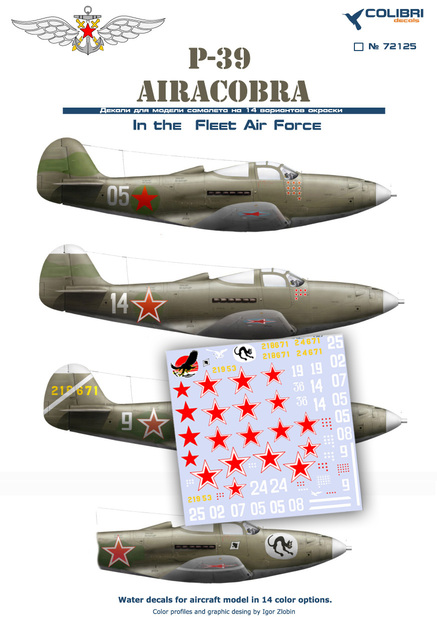 72135 Colibri Decals  Декали Р-39 in the Fleet Air Force 1/72