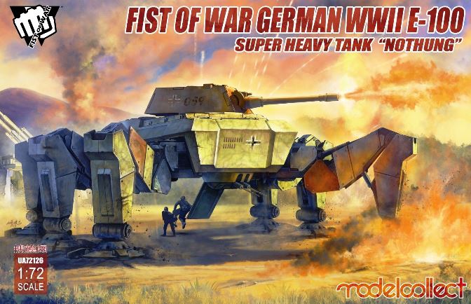 UA72126 Modelcollect Fist of War German WWII E-100 Supper Heavy Tank "Nothung" /72