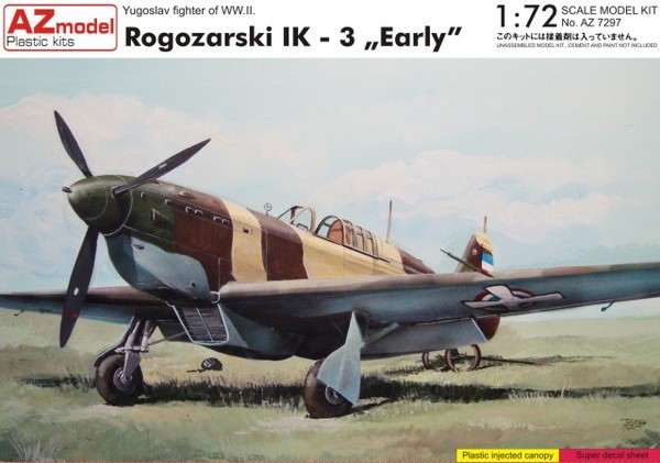 Сборная модель 7297 AZmodel Югославский истребитель Rogozarski IK-3 "Early" 