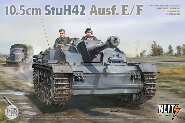 8016 Takom Самоходное орудие 10.5cm StuH.42 Ausf.E/F 1/35