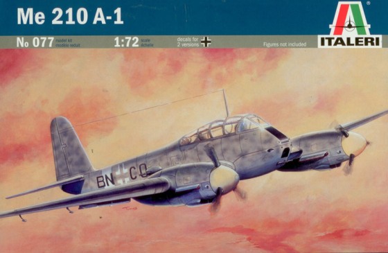 Сборная модель 077 Italeri Немецкий бомбардировщик Me 210 A-1 