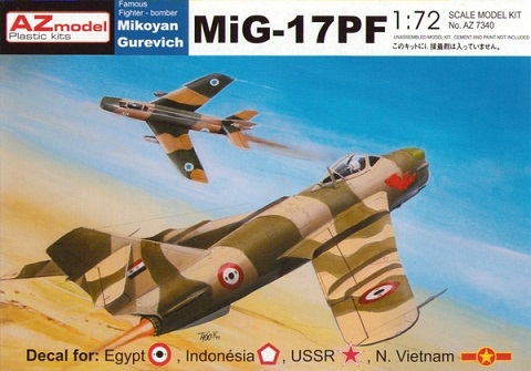 7340 AZmodel Самолет MiG-17PF 1/72