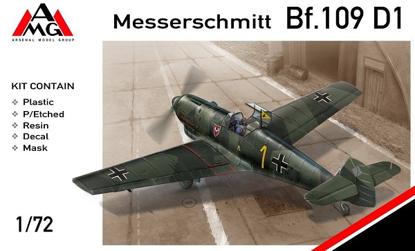 Сборная модель 72409 AMG Самолет Messerschmitt Bf.109 D1 