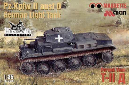 Сборная модель 3546 MSD-Maquette Немецкий танк PzKpfw IID с фигурой  