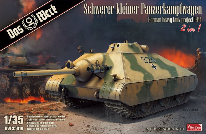 DW35019 Das Werk Schwerer kleiner Panzer - heavy tank project 1944 1/35