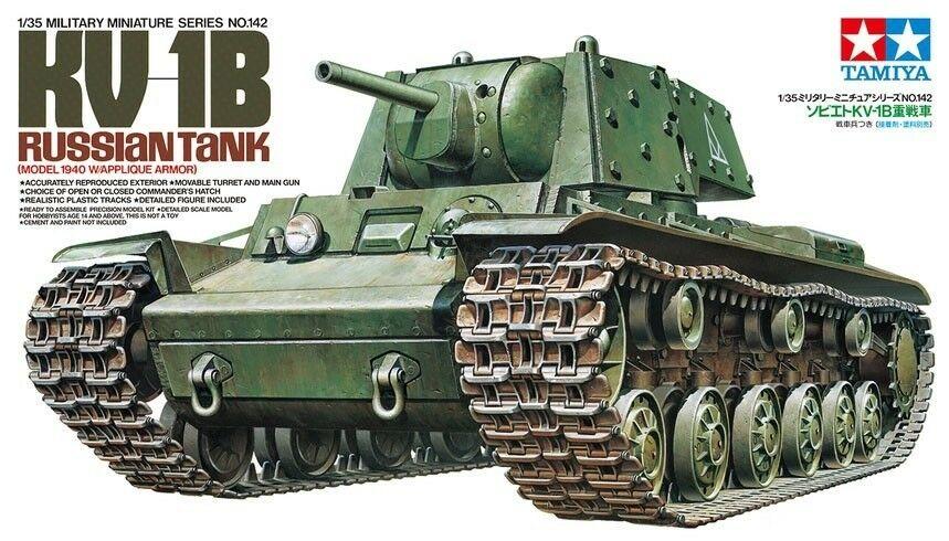 35142 Tamiya Советский танк КВ-1Б 1940 года с (1 фигурой) 1/35