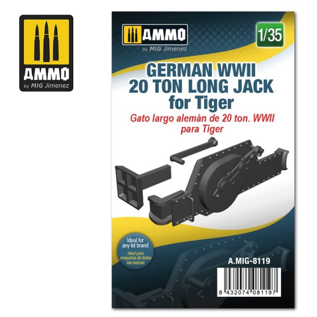 AMIG8119 AMMO MIG Домкрат German WWII 20 ton Jack for Tiger 1/35