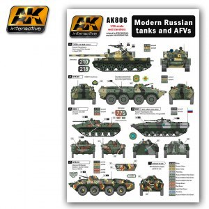 AK806 AK Interactive Декали на современную российскую бронетехнику Масштаб 1/35