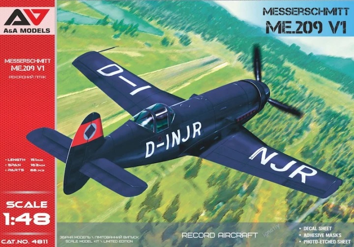 4811 A&A Models Самолет Messerschmitt Bf 209 V1 1/48