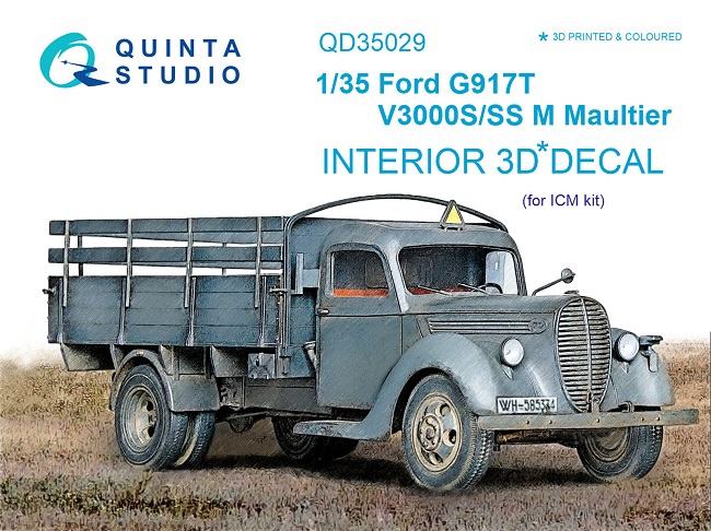 QD35029 Quinta 3D Декаль интерьера кабины Ford G917T V3000S/SS M Maultier (ICM) 1/35