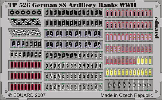 TP526 Eduard German SS Artilery Ranks WWII