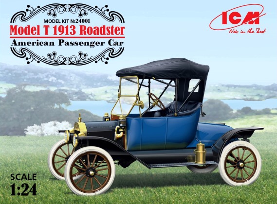 24001 ICM Автомибиль Ford Model T Roadster 1913 года Масштаб 1/24