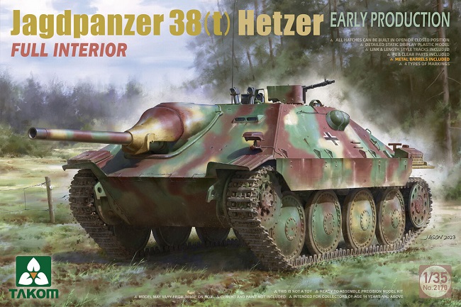 2170 Takom Самоходное орудие Jagdpanzer 38(t) Hetzer (ранняя версия с интерьером) 1/35