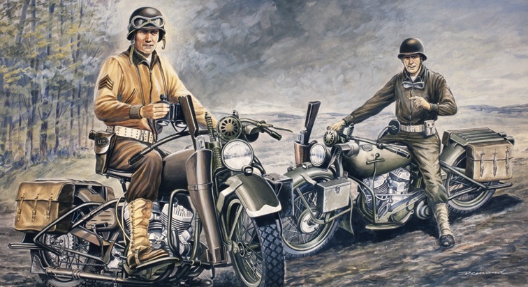 0322 Italeri Американские мотоциклисты WWII 1/35